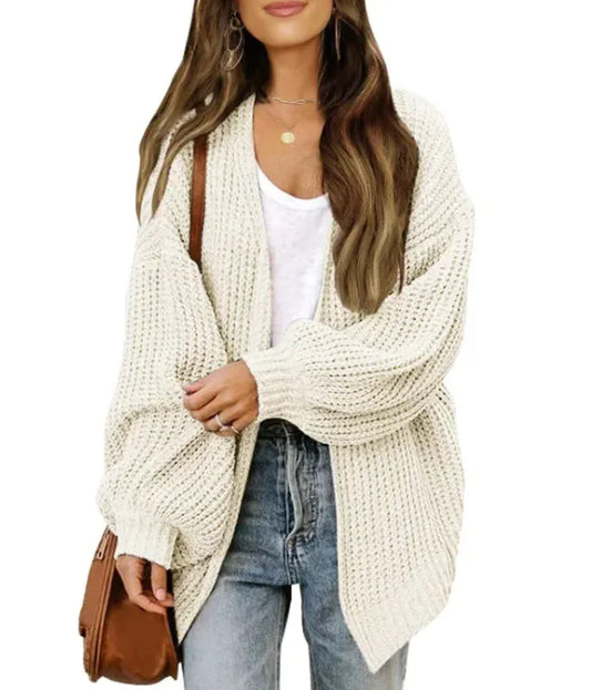 Loose Retro Sweater Coat Women's Mid-length Knitted Cardigan