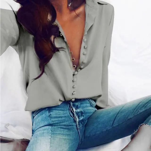 Chic Spring Chiffon Blouse