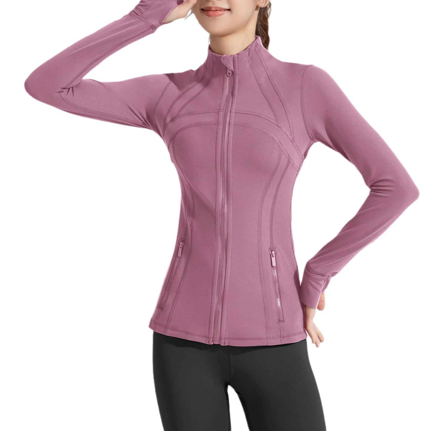 Women's Stand Collar Running Zip Jacket