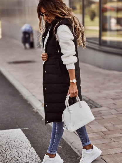 Chic Quilted Knee Vest - Parque Women's Fashion