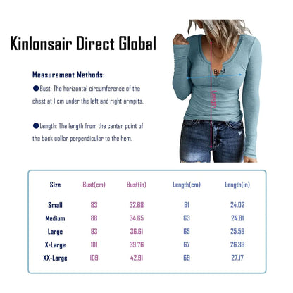 KINLONSAIR V-Neck Slim Top