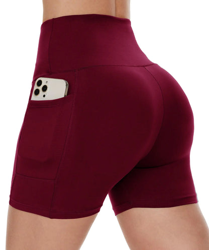 SNAILFIT High Waisted Biker Shorts with Pockets - 3"/5"/8" Yoga & Gym Shorts