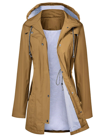 LOMON Waterproof Women's Hooded Trench Coat