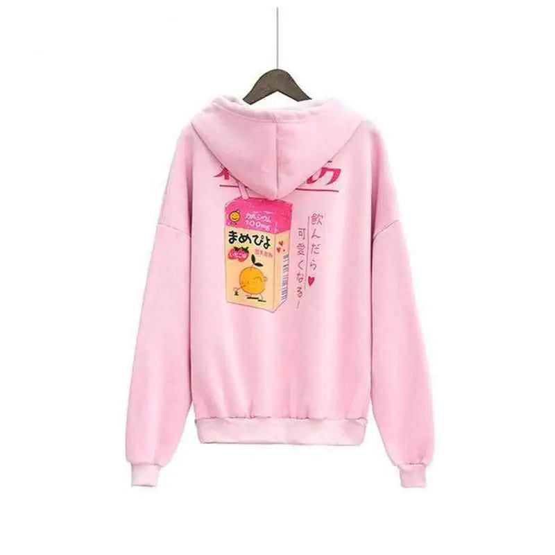 Cute Cartoon Strawberry Design Hoodie