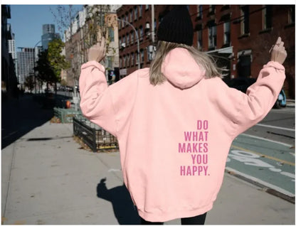 Happy Print Sport Hoodie