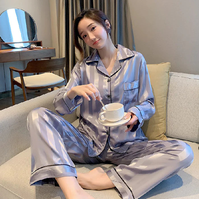 Elegant Silk Women's Pajama Set