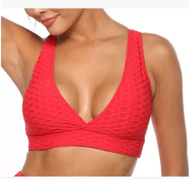 Women's Sculpt Fit Deep V-neck Sports Bra