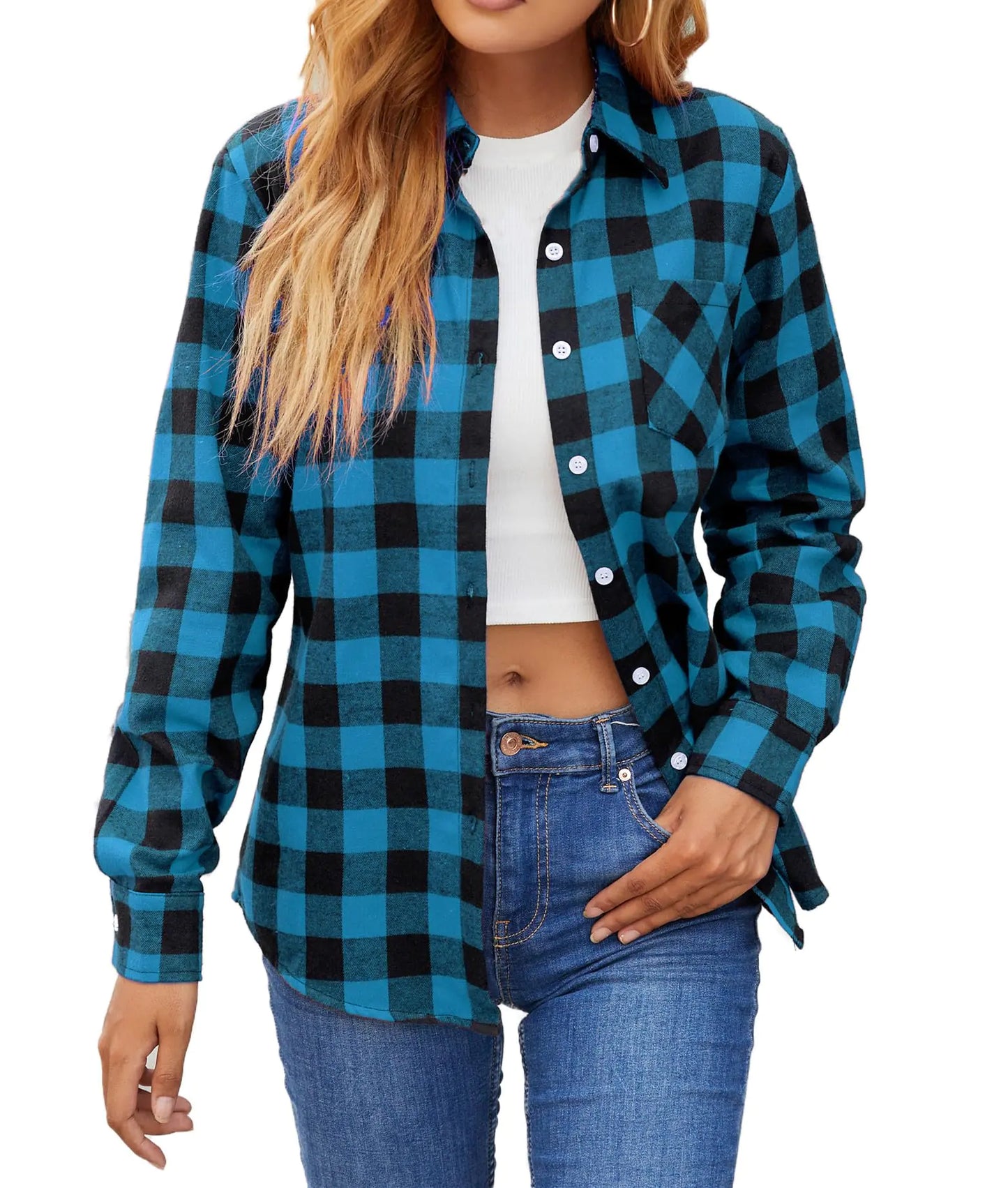 Casual Plaid Button-Down Shirts