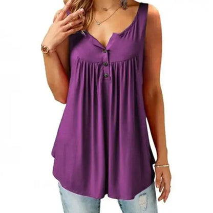 Casual Women Tank Tops Solid Color