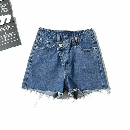 Vintage Tassel Blue Shorts Women