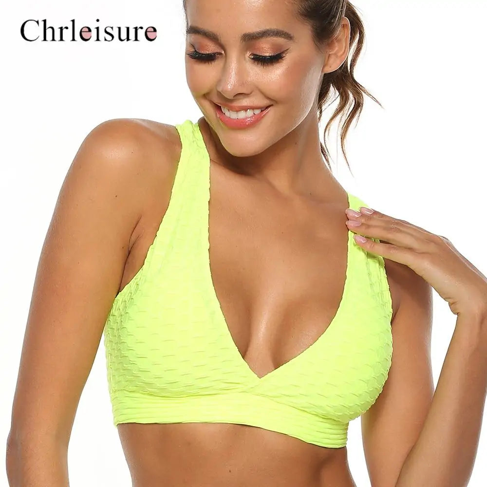 Women's Sculpt Fit Deep V-neck Sports Bra