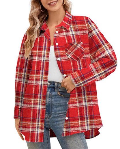 Casual Plaid Button-Down Shirts