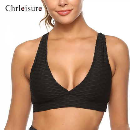 Women's Sculpt Fit Deep V-neck Sports Bra