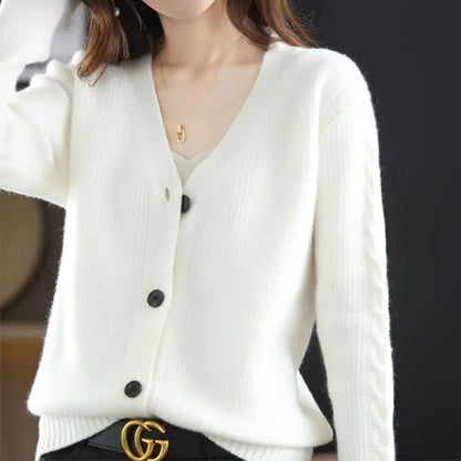 Chic Office Lady V-Neck Cardigan