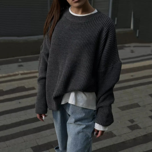 2024 Spring and Autumn New Women's Clothing Fashion Style Casual Elegant Commuting Loose Knitted Sweater Hoodie Sweater