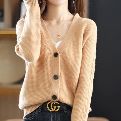 Chic Office Lady V-Neck Cardigan