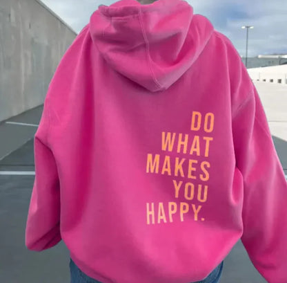 Happy Print Sport Hoodie