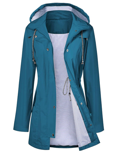 LOMON Waterproof Women's Hooded Trench Coat