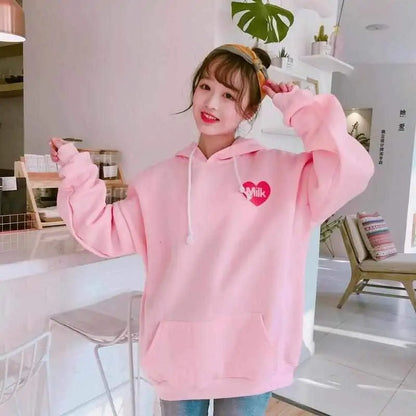 Cute Cartoon Strawberry Design Hoodie