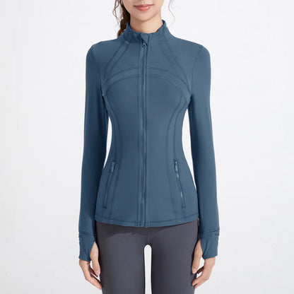 Women's Stand Collar Running Zip Jacket