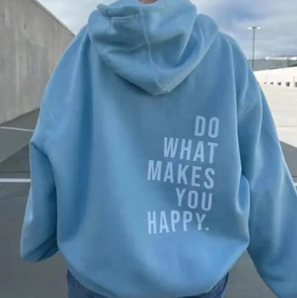 Happy Print Sport Hoodie