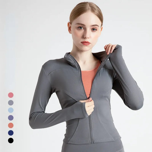 Zip-Up Yoga Fitness Jacket for Women