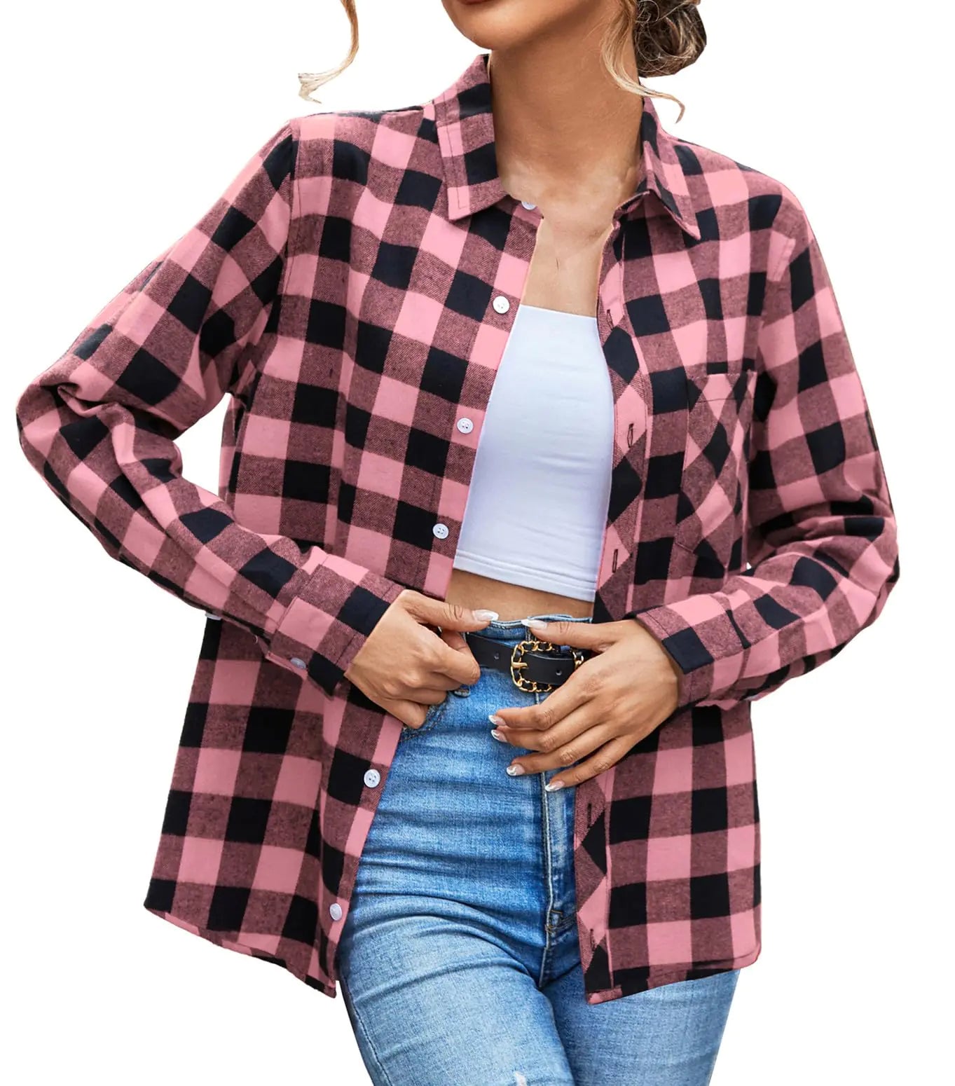 Casual Plaid Button-Down Shirts