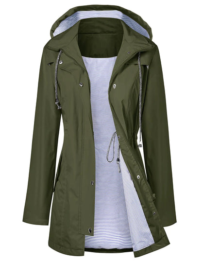 LOMON Waterproof Women's Hooded Trench Coat