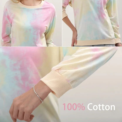 Women's Autumn Tie-Dye Pullover Hoodie