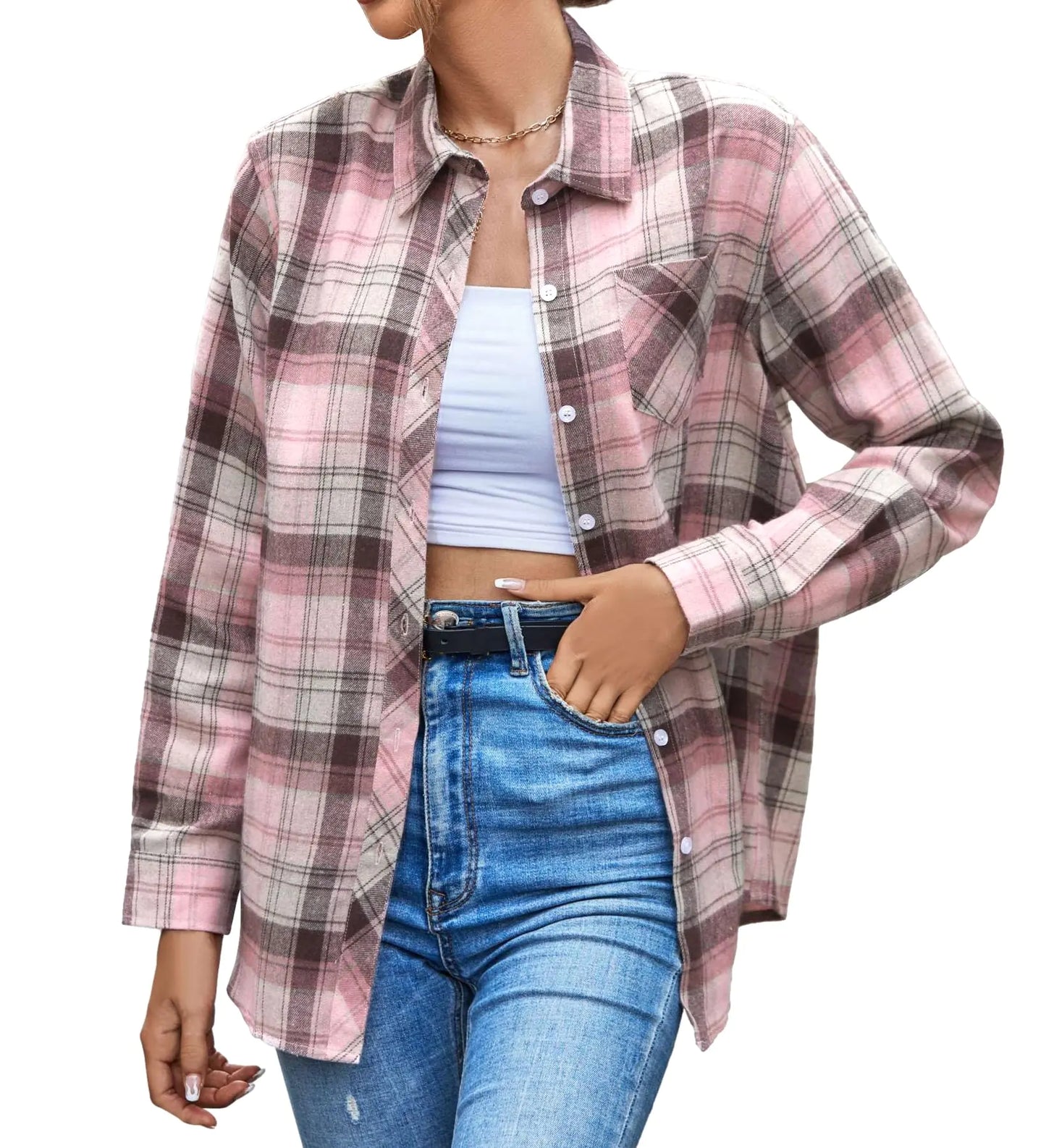 Casual Plaid Button-Down Shirts