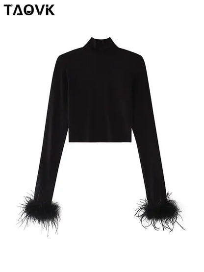 Basic Black Turtleneck-Shirts for Women