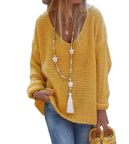 Cozy V-Neck Knit Sweater