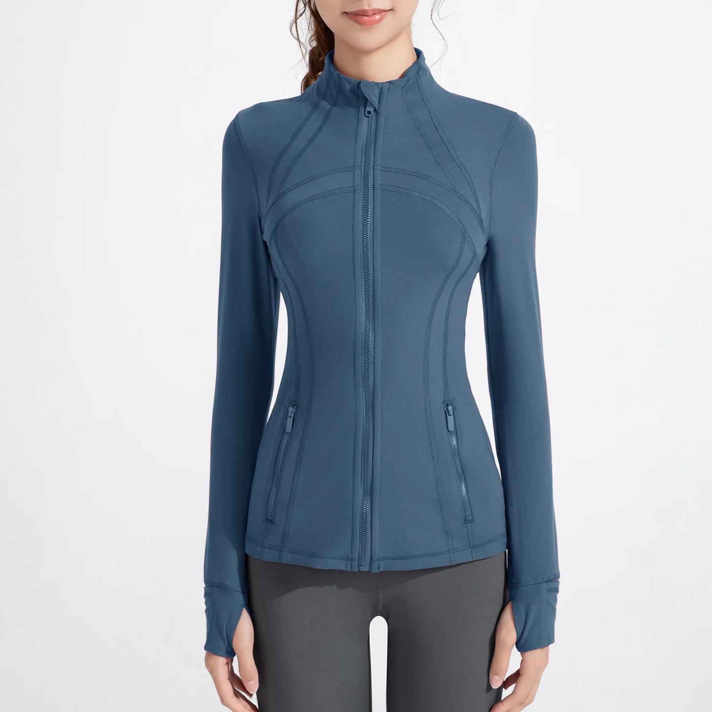 Women's Stand Collar Running Zip Jacket