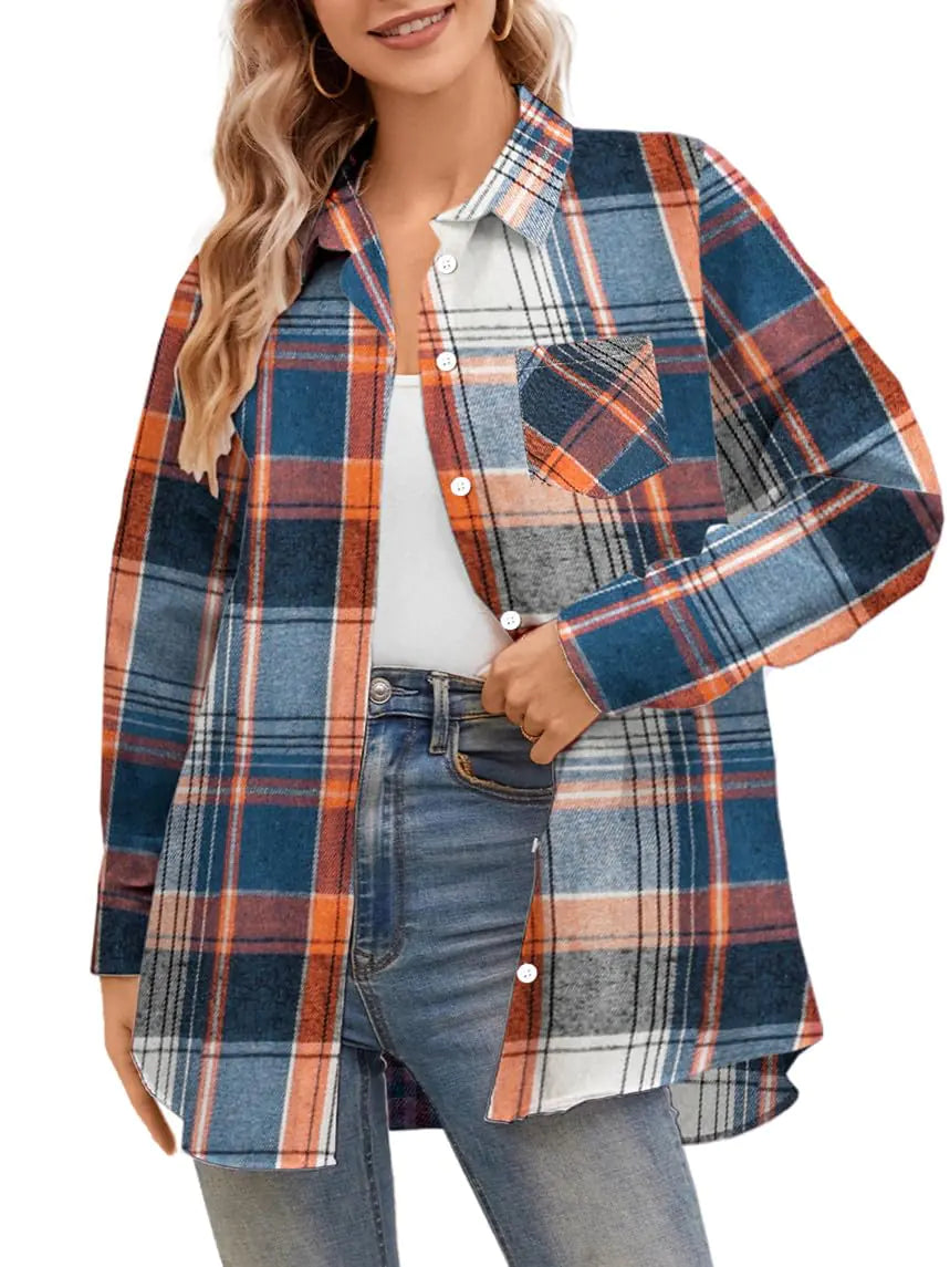 Casual Plaid Button-Down Shirts