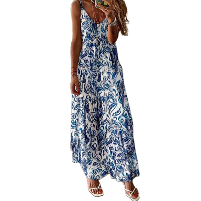 Women Boho Vintage Maxi Dress