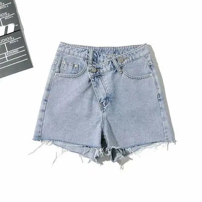 Vintage Tassel Blue Shorts Women