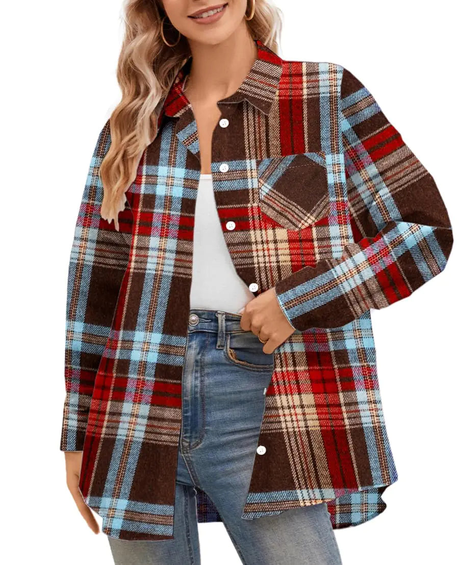 Casual Plaid Button-Down Shirts