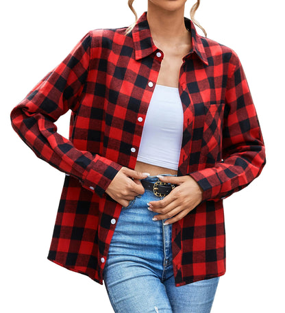 Casual Plaid Button-Down Shirts