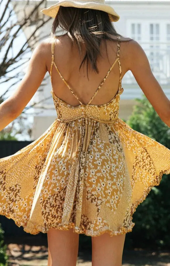 Breezy Blossom Strapless Dress