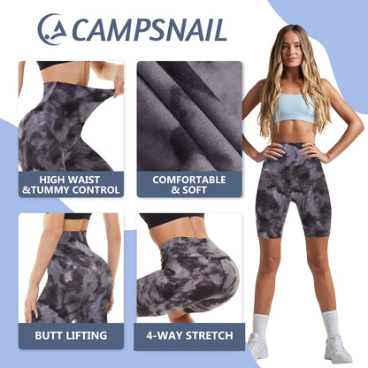 CAMPSNAIL Workout Biker Shorts Women - 3"/5"/8" High Waisted